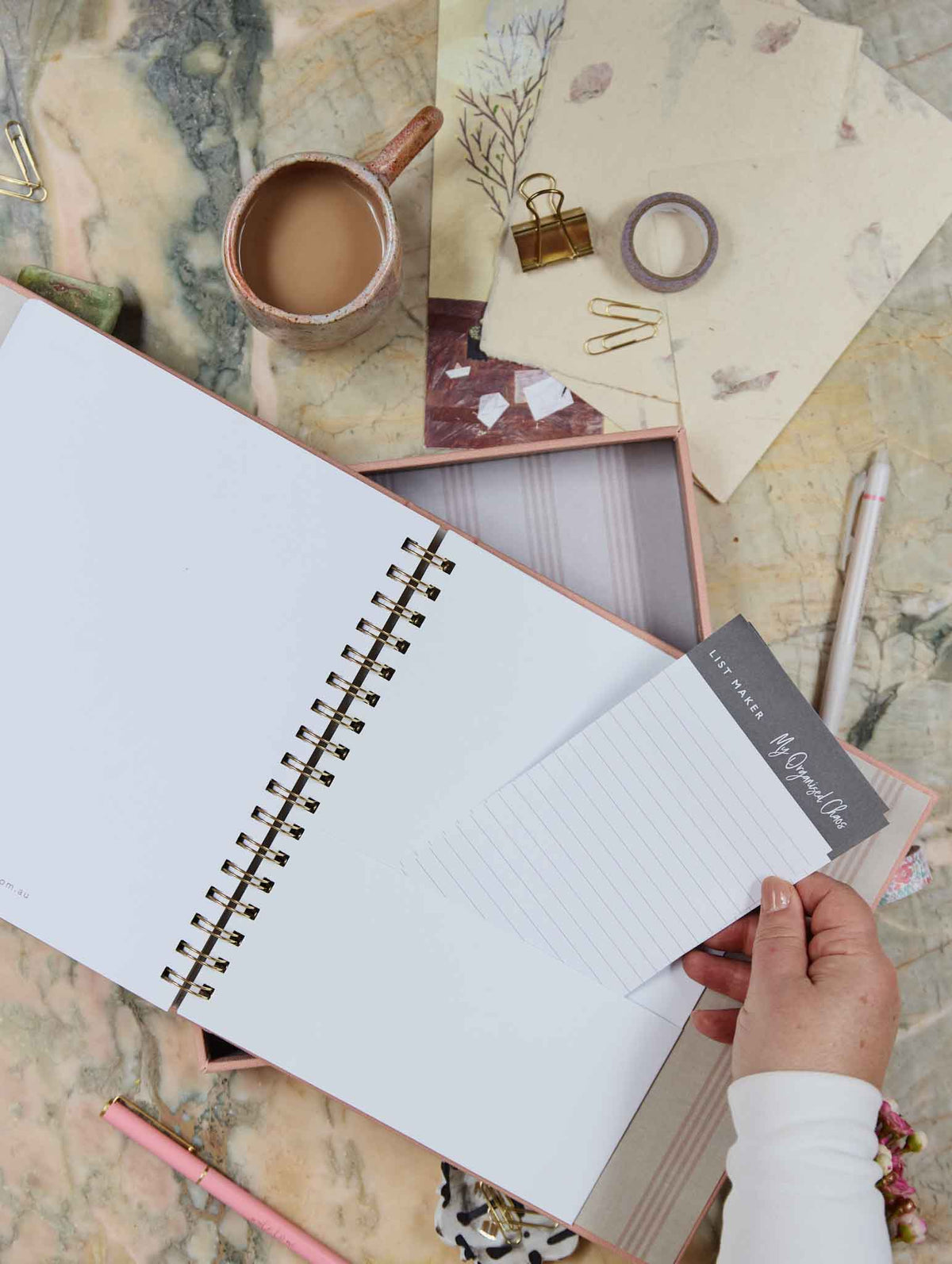 2026 Linen Calendar Rose + Write The Day Planner Shell + FREE PEN PACK!