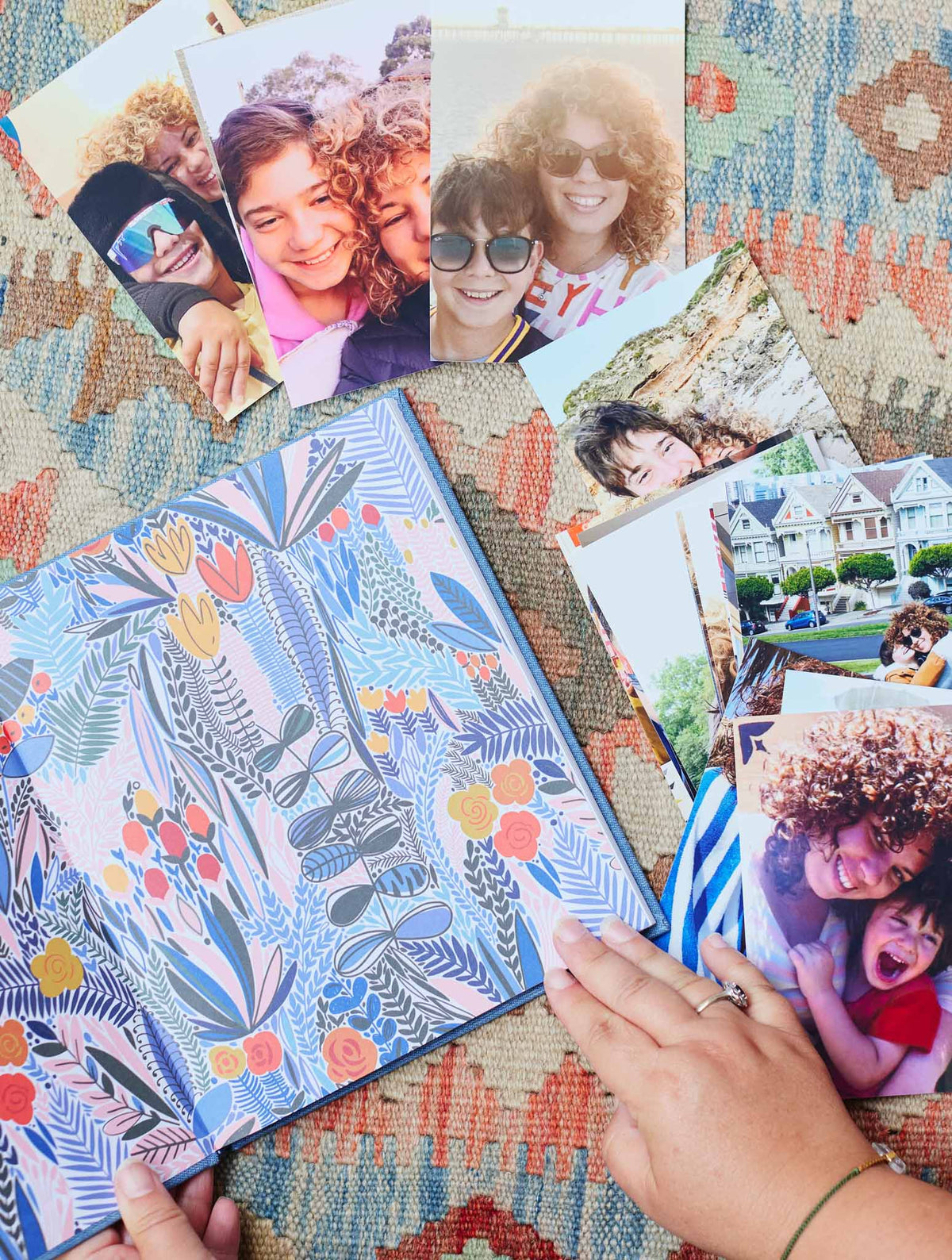 With My Mother. Denim Blue