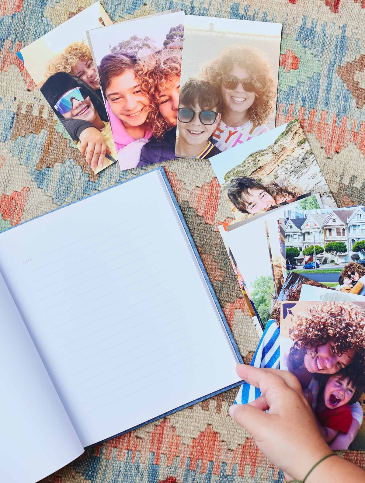 With My Mother. Denim Blue