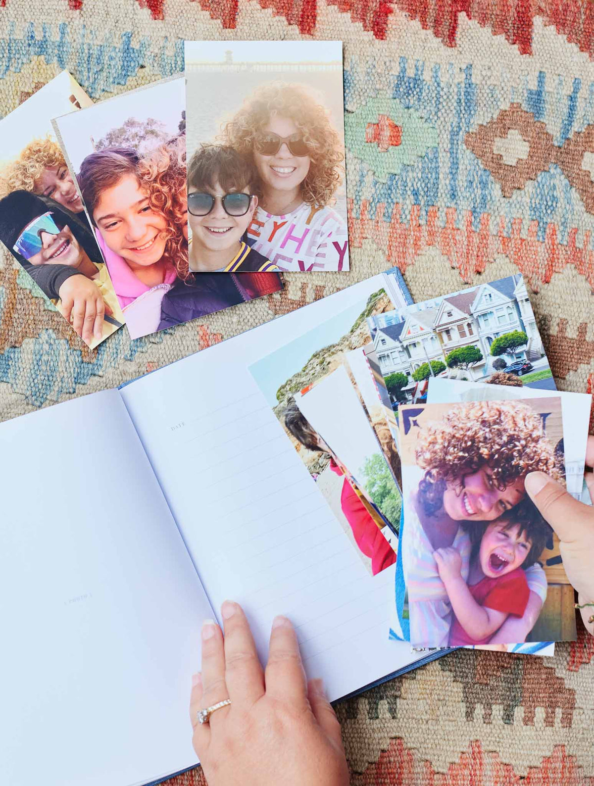 With My Mother. Denim Blue