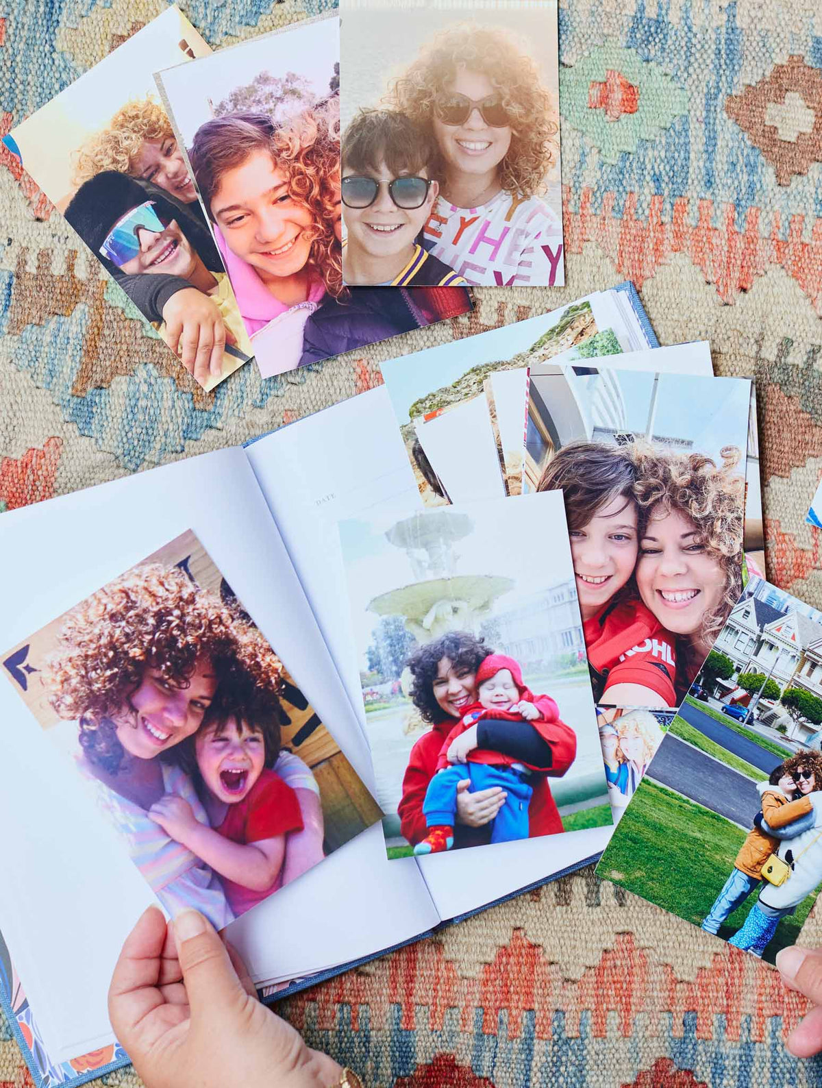 With My Mother. Denim Blue