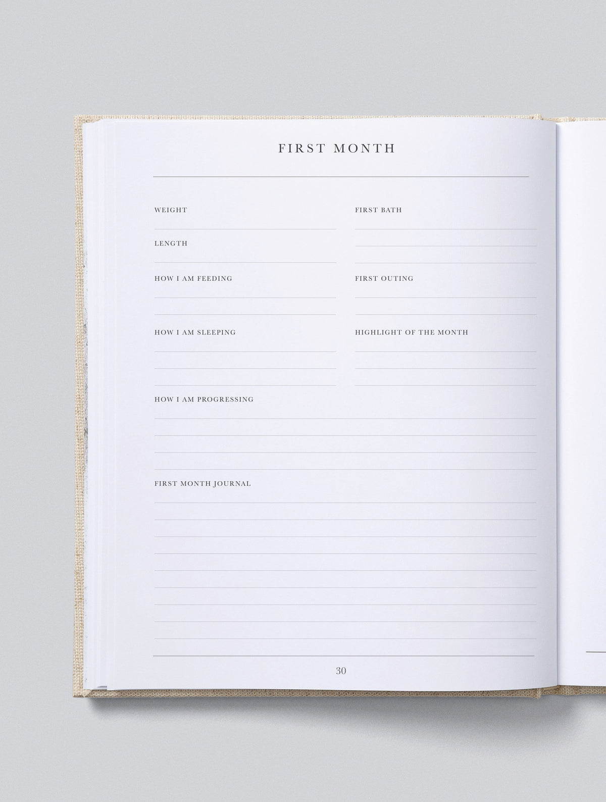 Baby. First Year Of You. Oatmeal