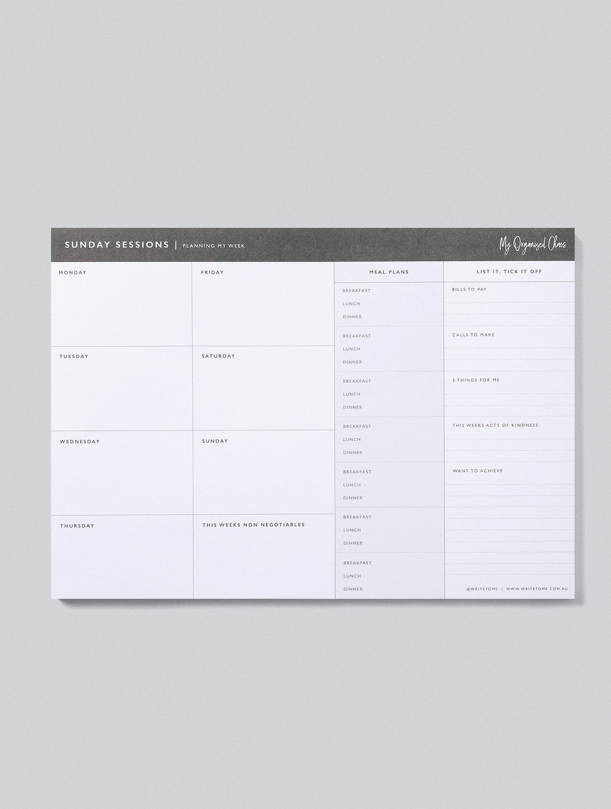 Sunday Sessions. Planning My Week