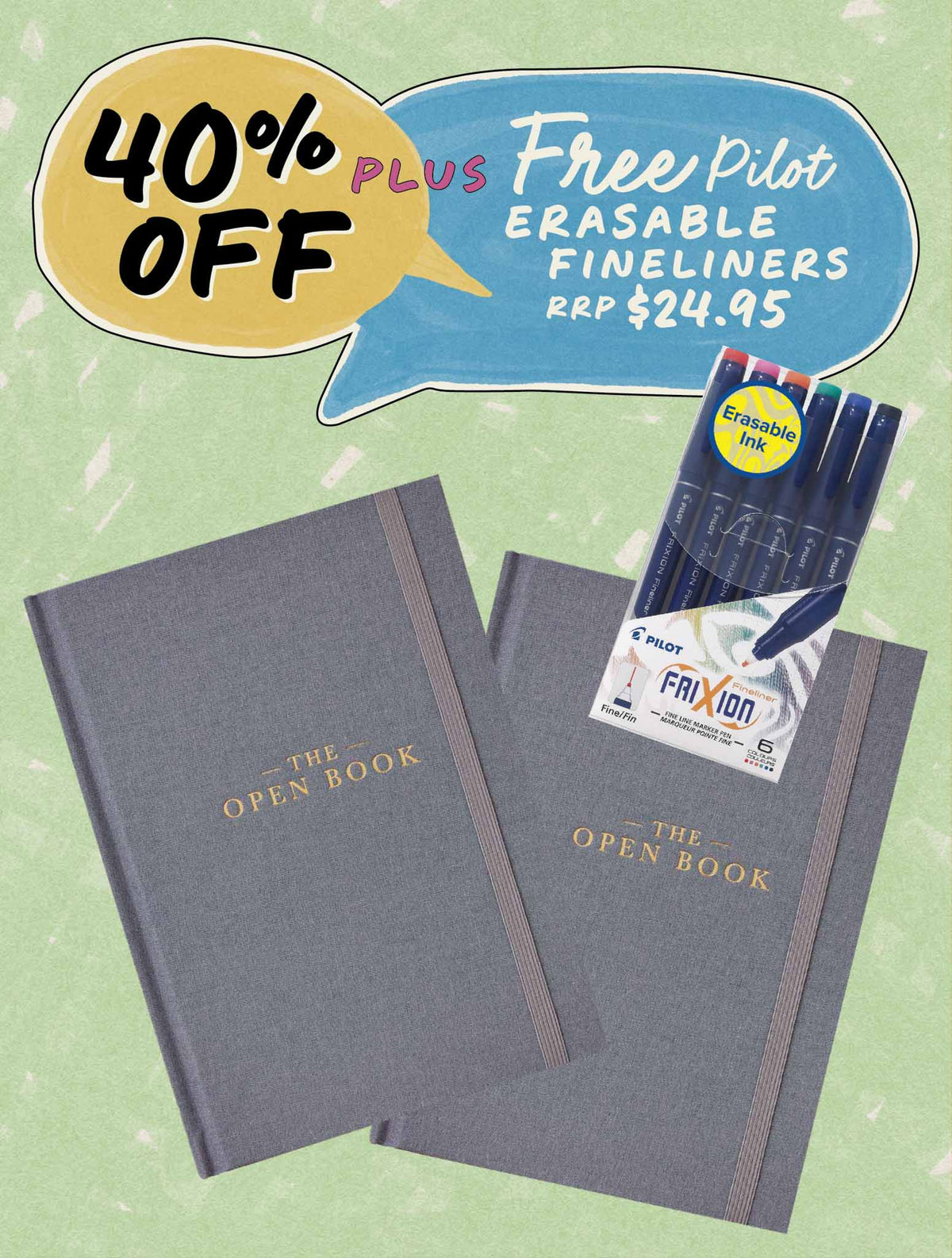 Open Book Grey Bundle + FREE PEN PACK!