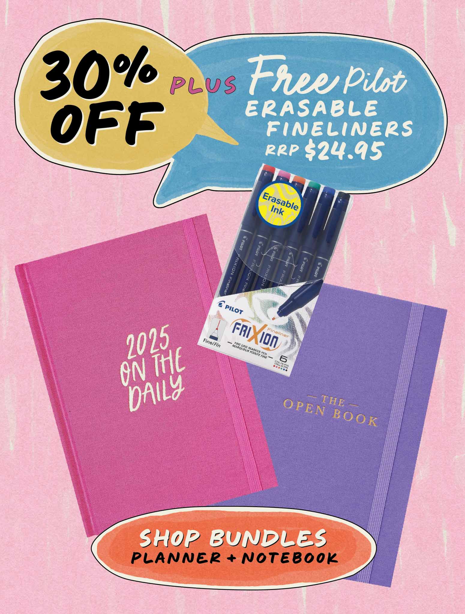 30% off Planner + Notebook