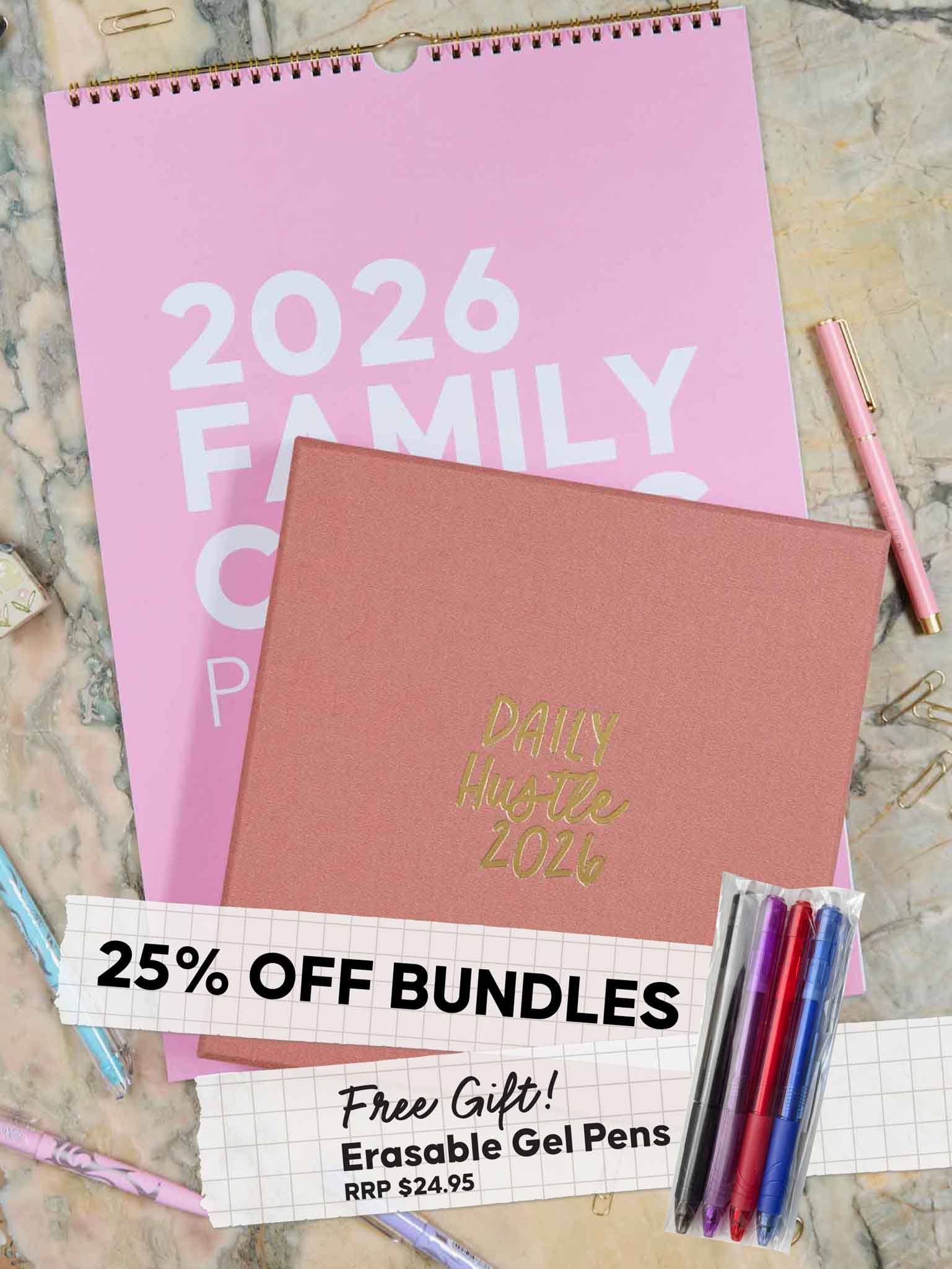 25% OFF BUNDLES WITH FREE ERASABLE PENS