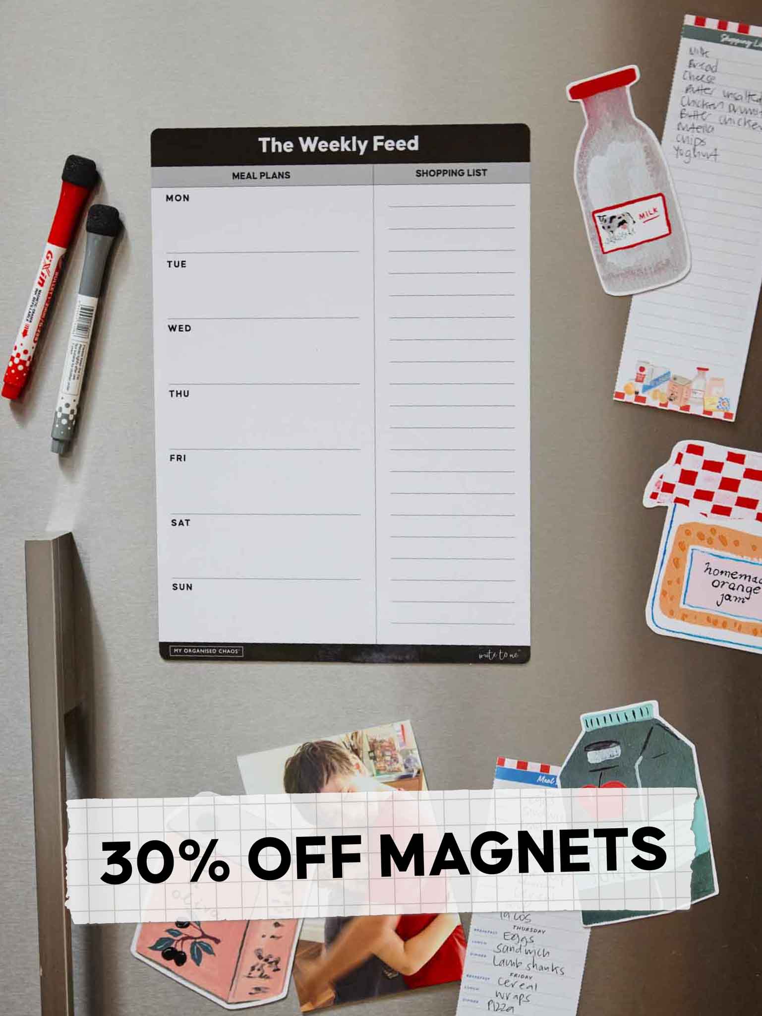 20% OFF MAGNETIC FRIDGE PLANNERS