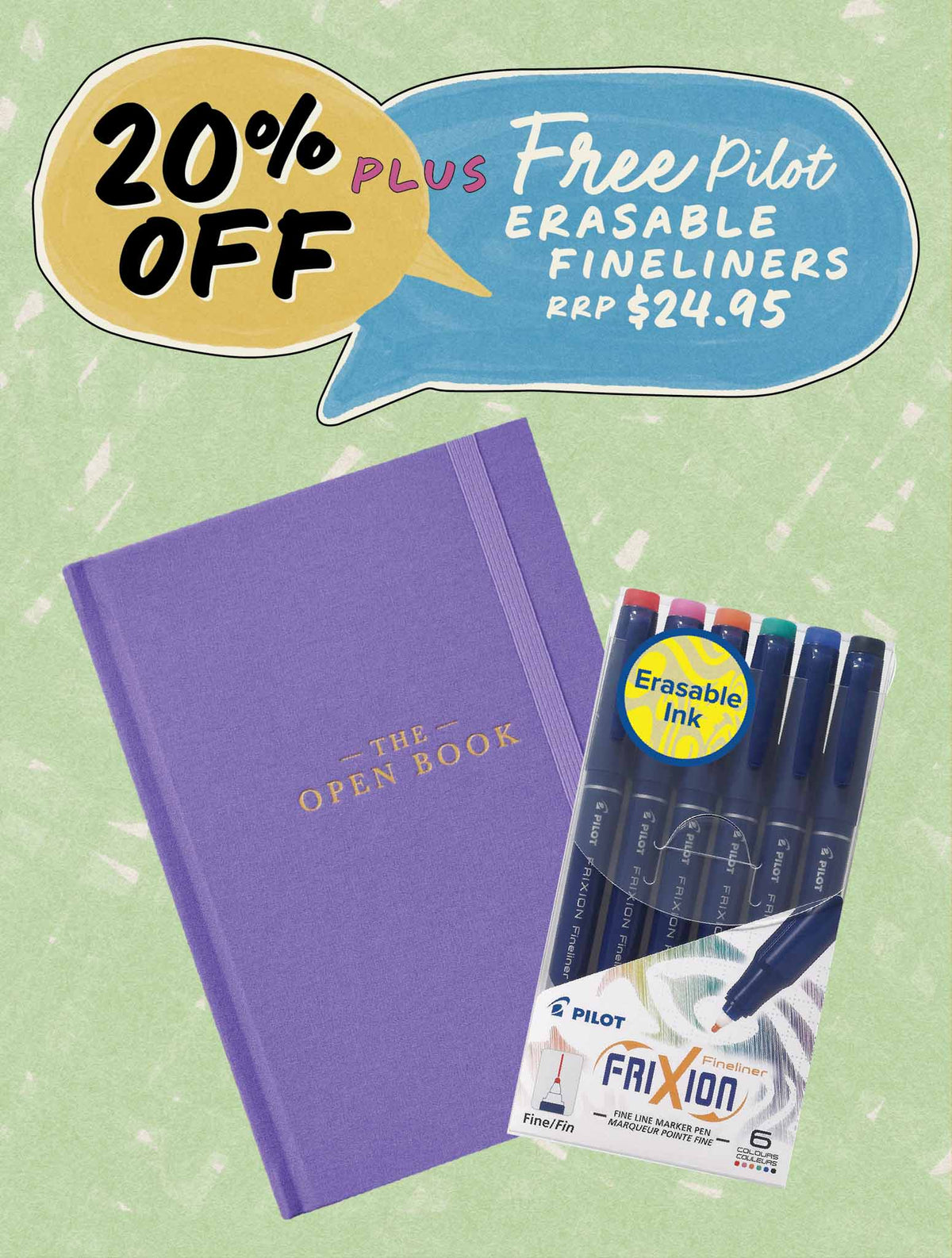 The Open Book Violet + FREE PEN PACK!