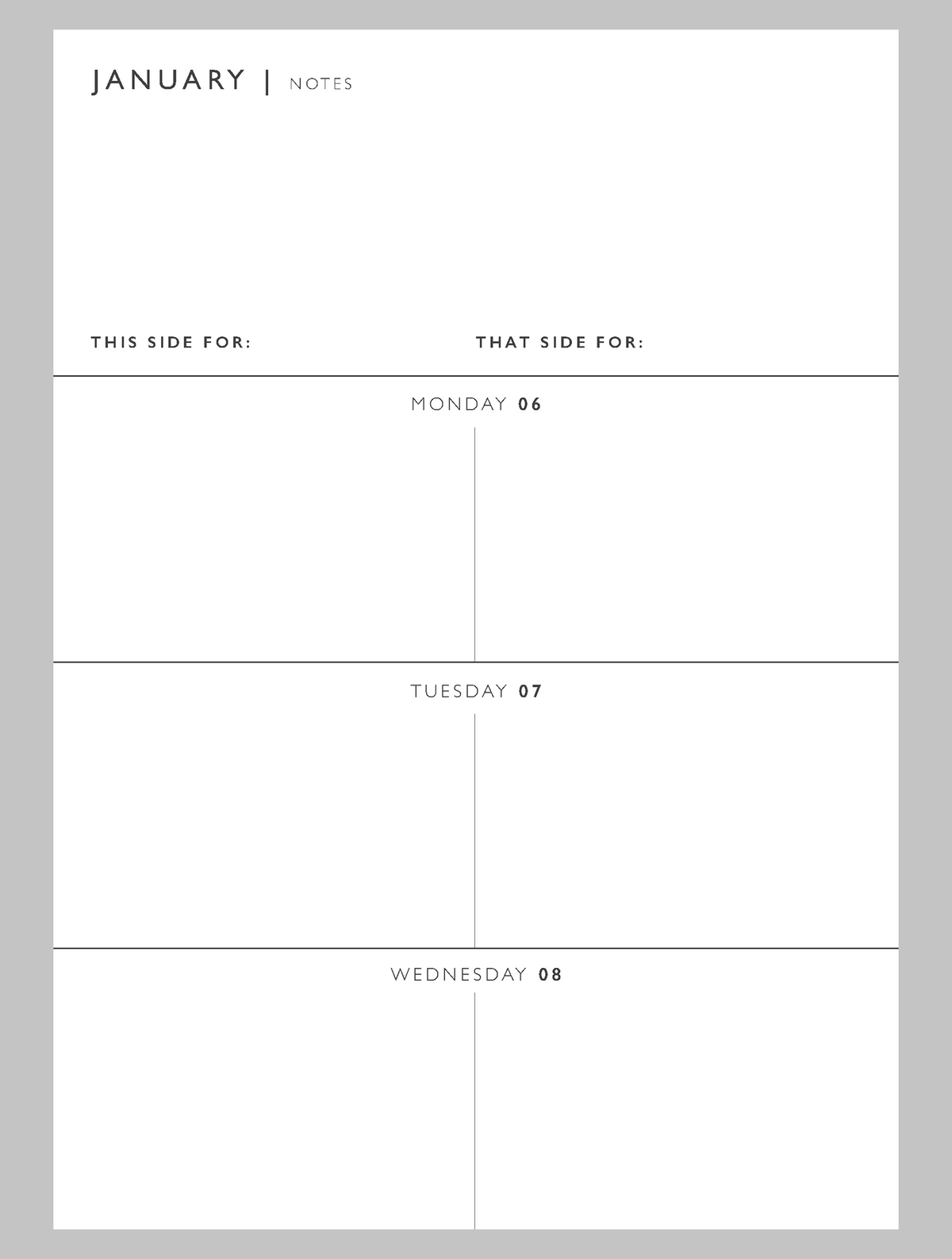 2025 Weekly Planner. Forest