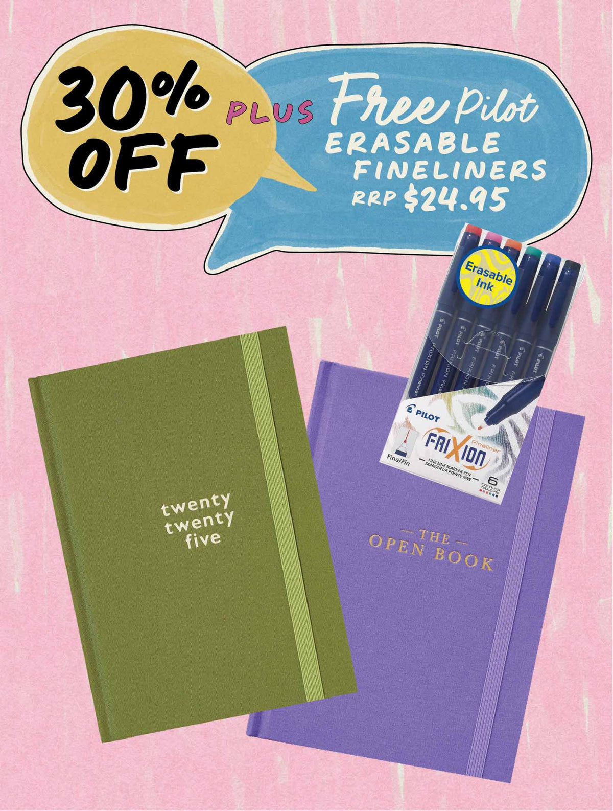 2025 Weekly Planner Forest + Open Book Violet Bundle + FREE PEN PACK!