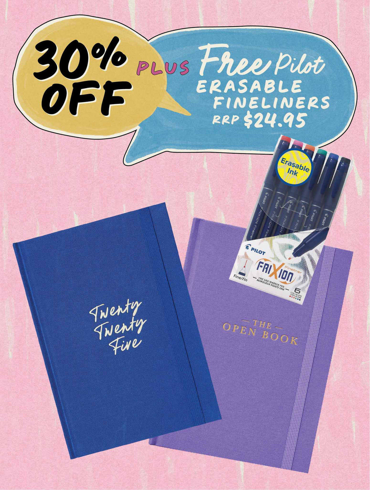 2025 Weekly Planner Indigo + Open Book Violet Bundle + FREE PEN PACK!