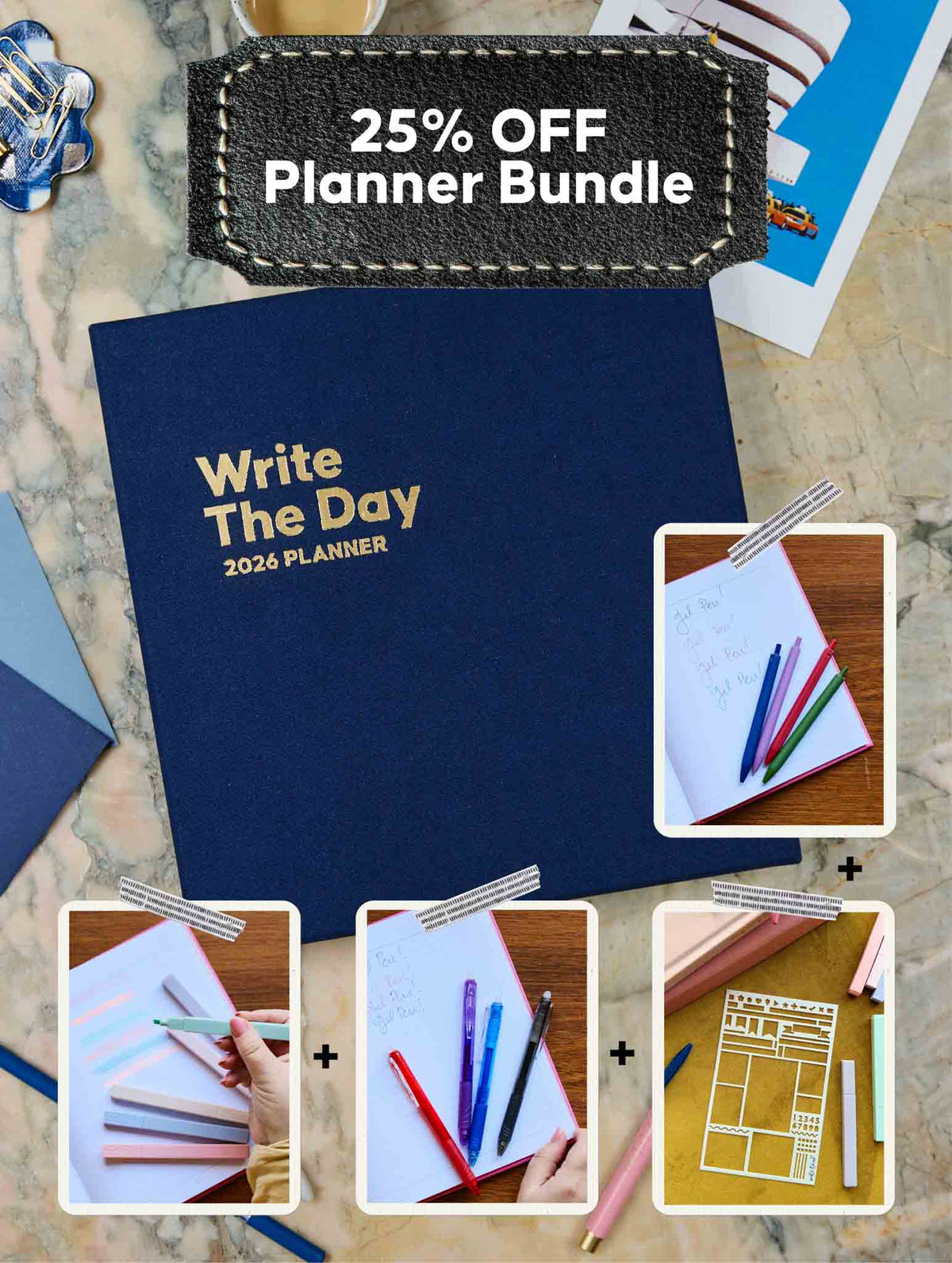 2026 Write The Day Planner Bundle. Navy