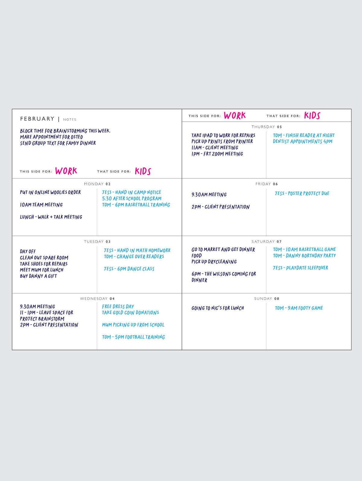 2026 Weekly Planner. Fern. Preorder