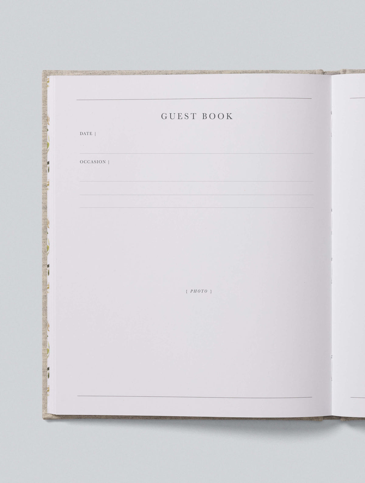 Guests. Guest Book. Grey. Slightly Imperfect