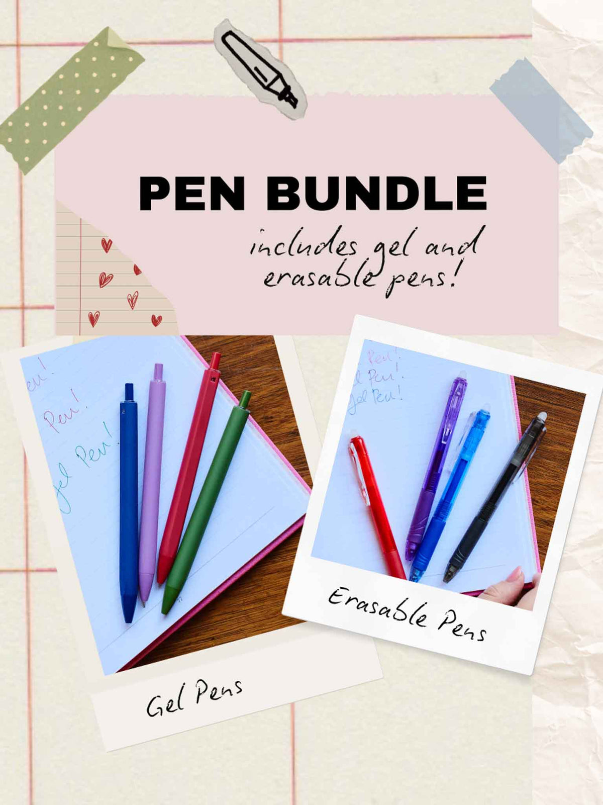 Pen Bundle. Gel + Erasable Pack