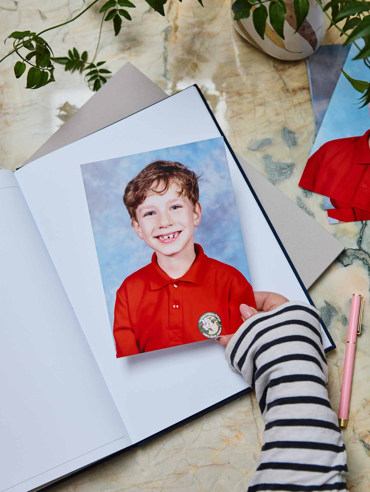 School Photos. Royal Blue