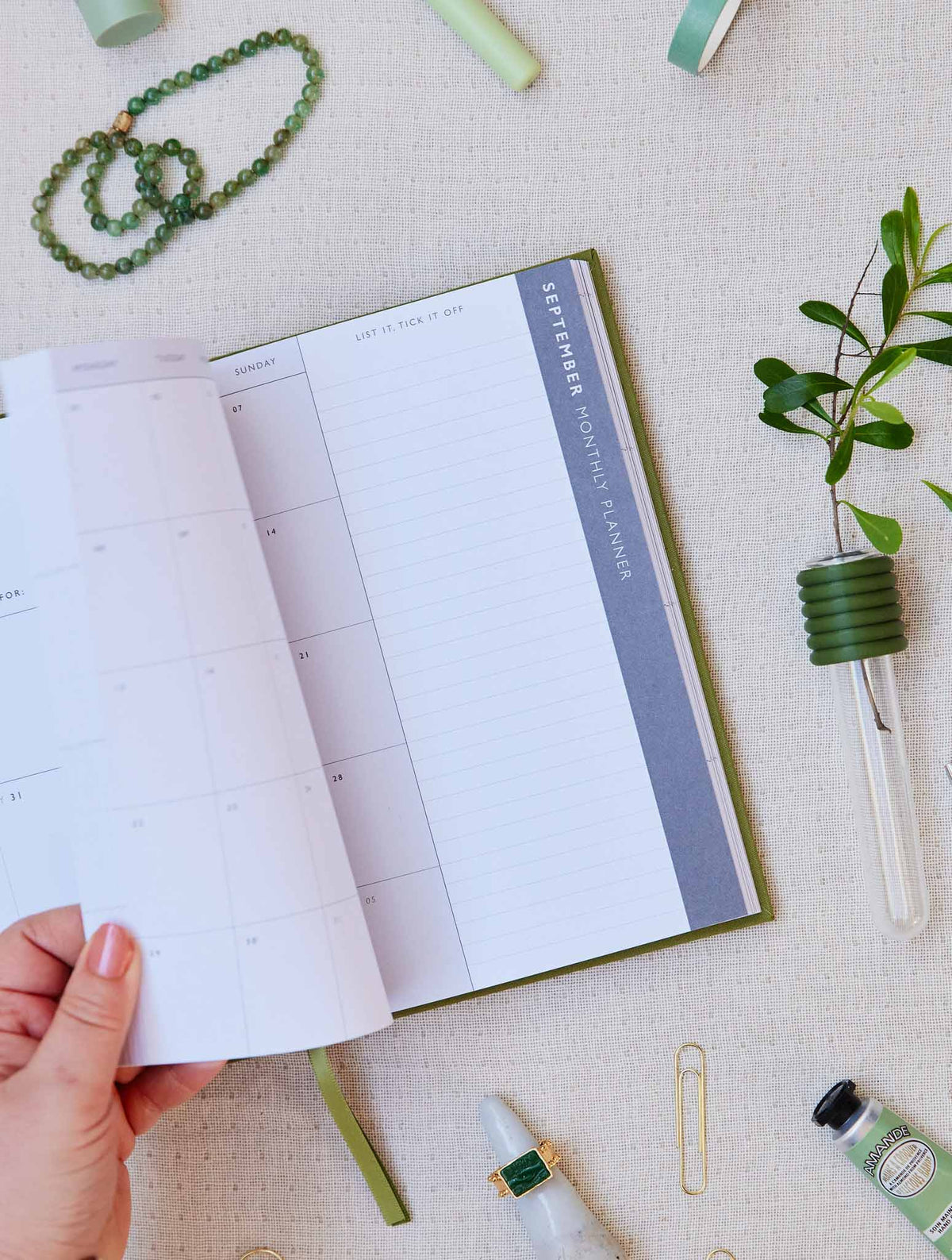 2025 Linen Calendar + Weekly Planner Forest Bundle + FREE GIFT!