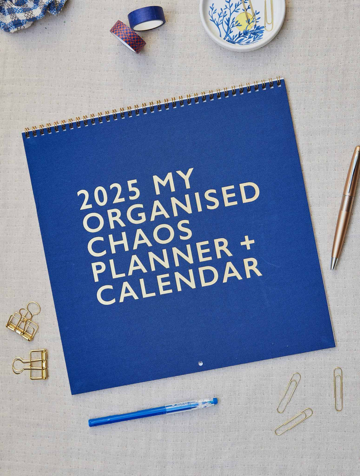 2025 Linen Planner &amp; Calendar. Indigo