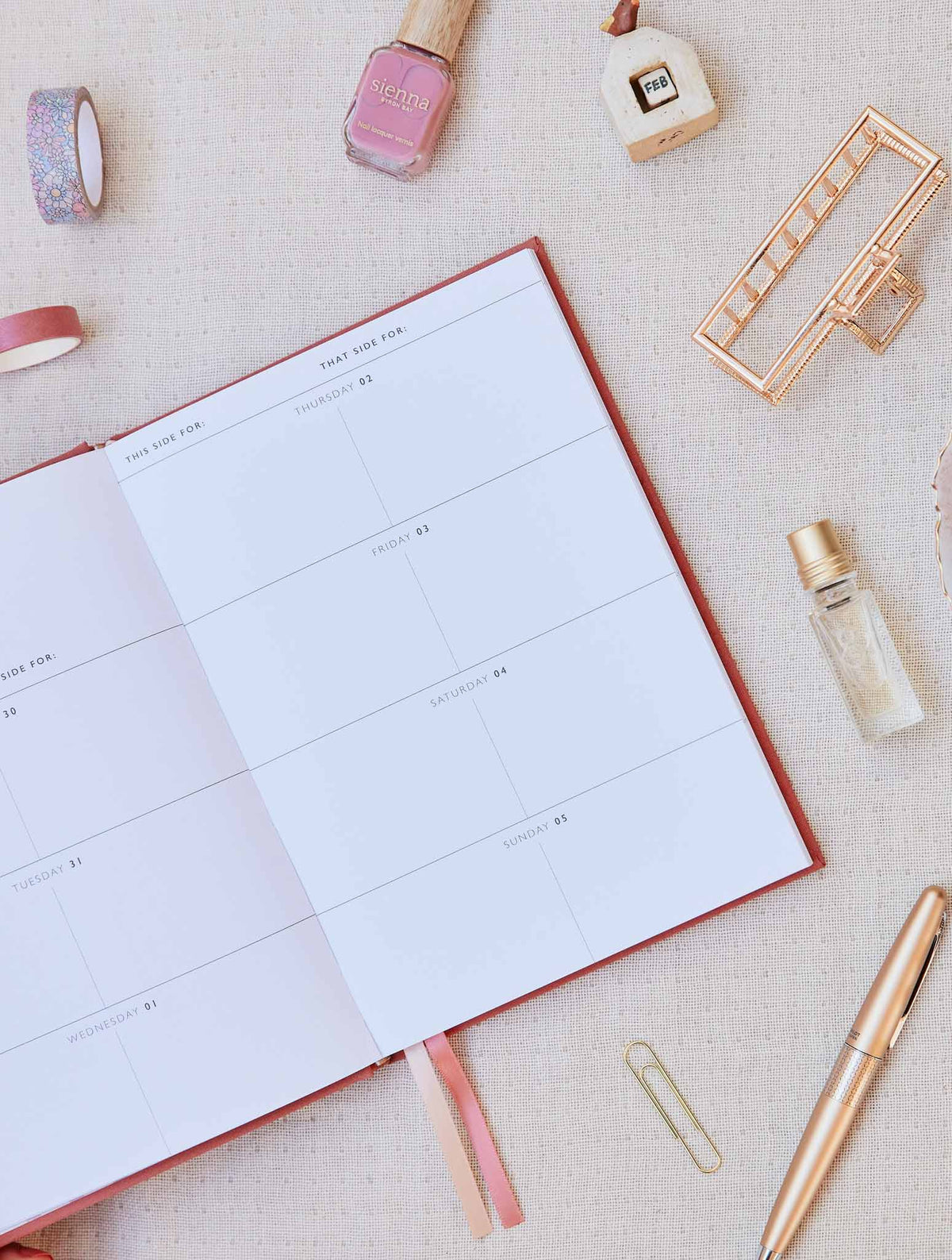 2025 Weekly Planner. Blush. Preorder