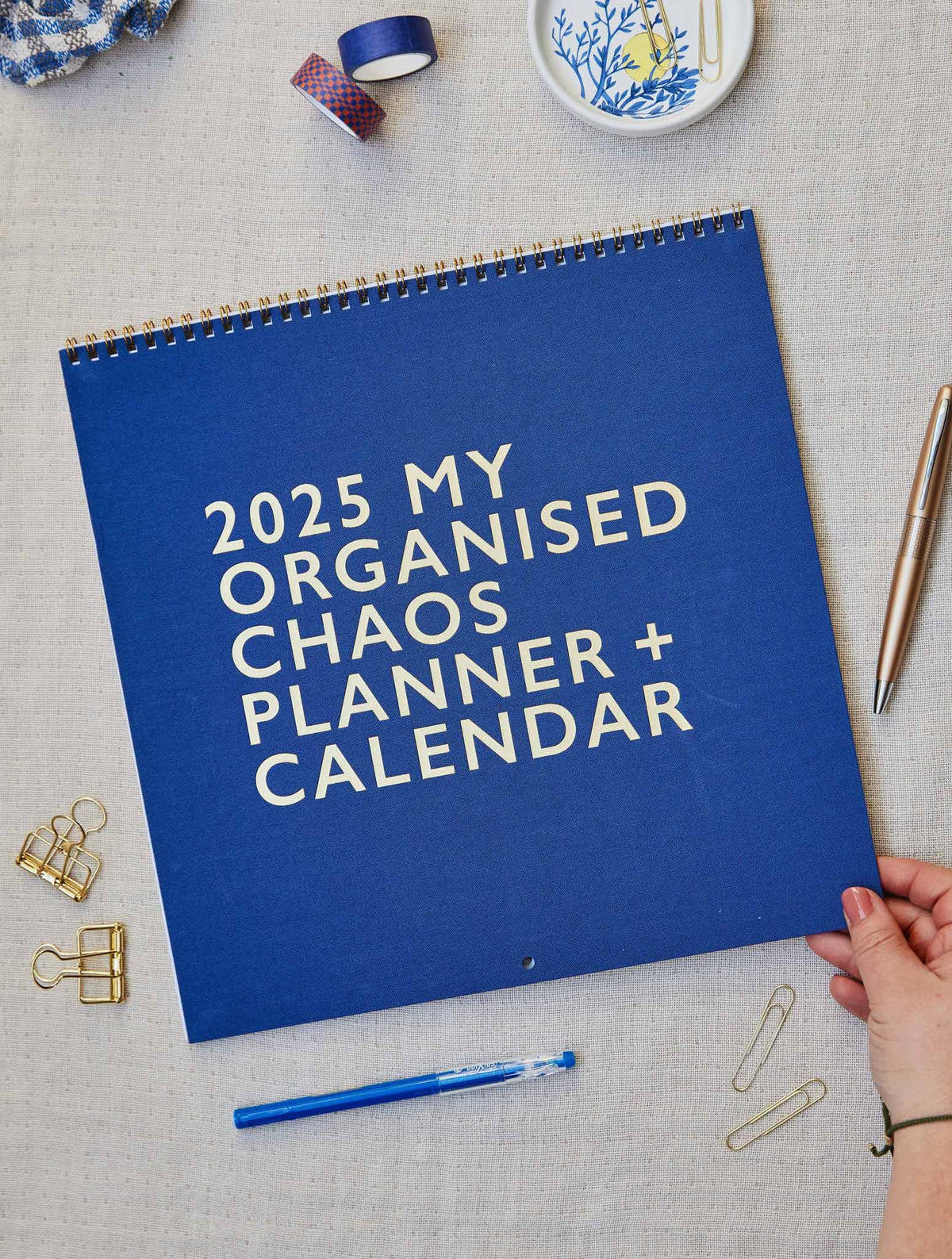 2025 Linen Planner &amp; Calendar. Indigo