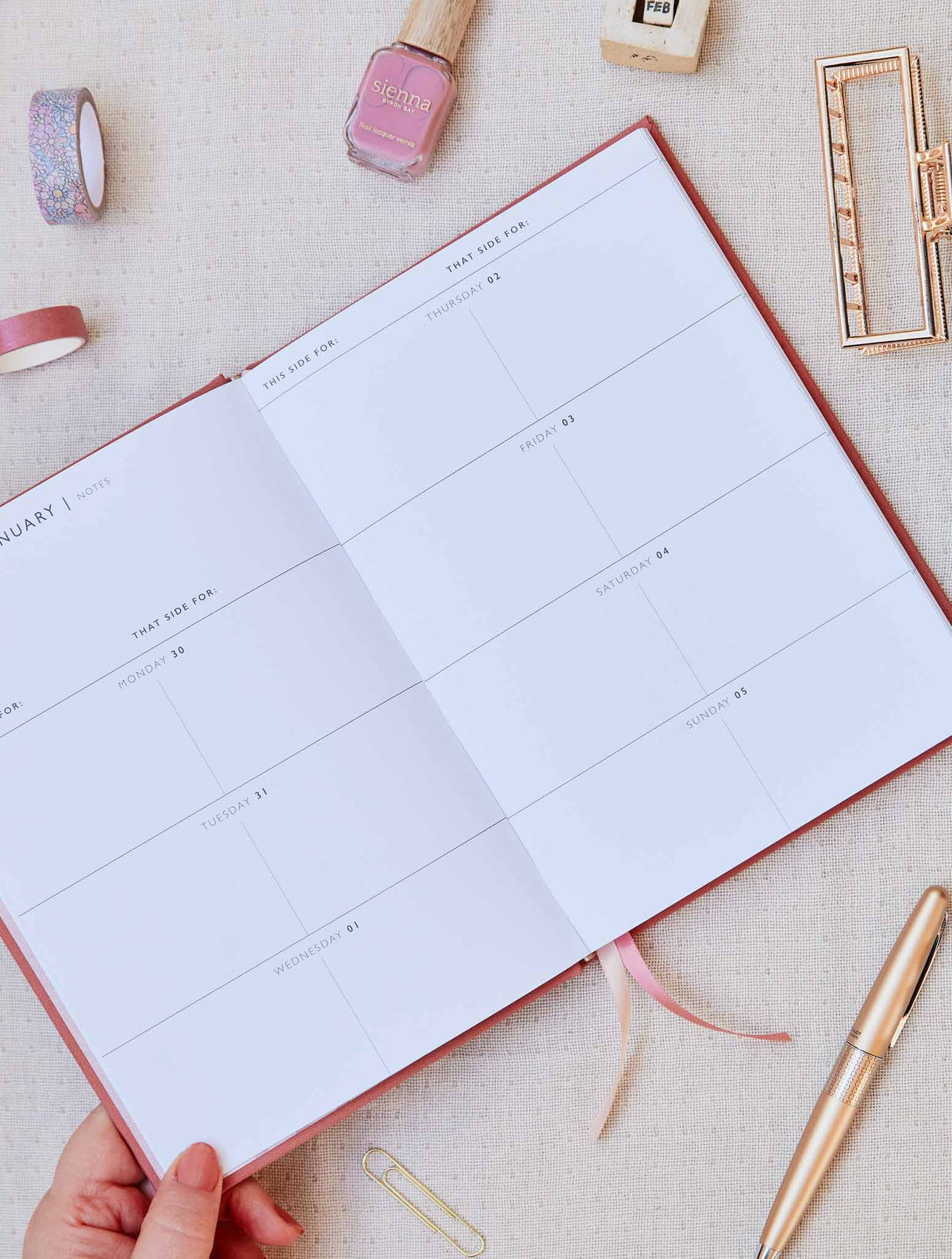 2025 Home Hustle + Weekly Planner Blush Bundle + FREE GIFT!