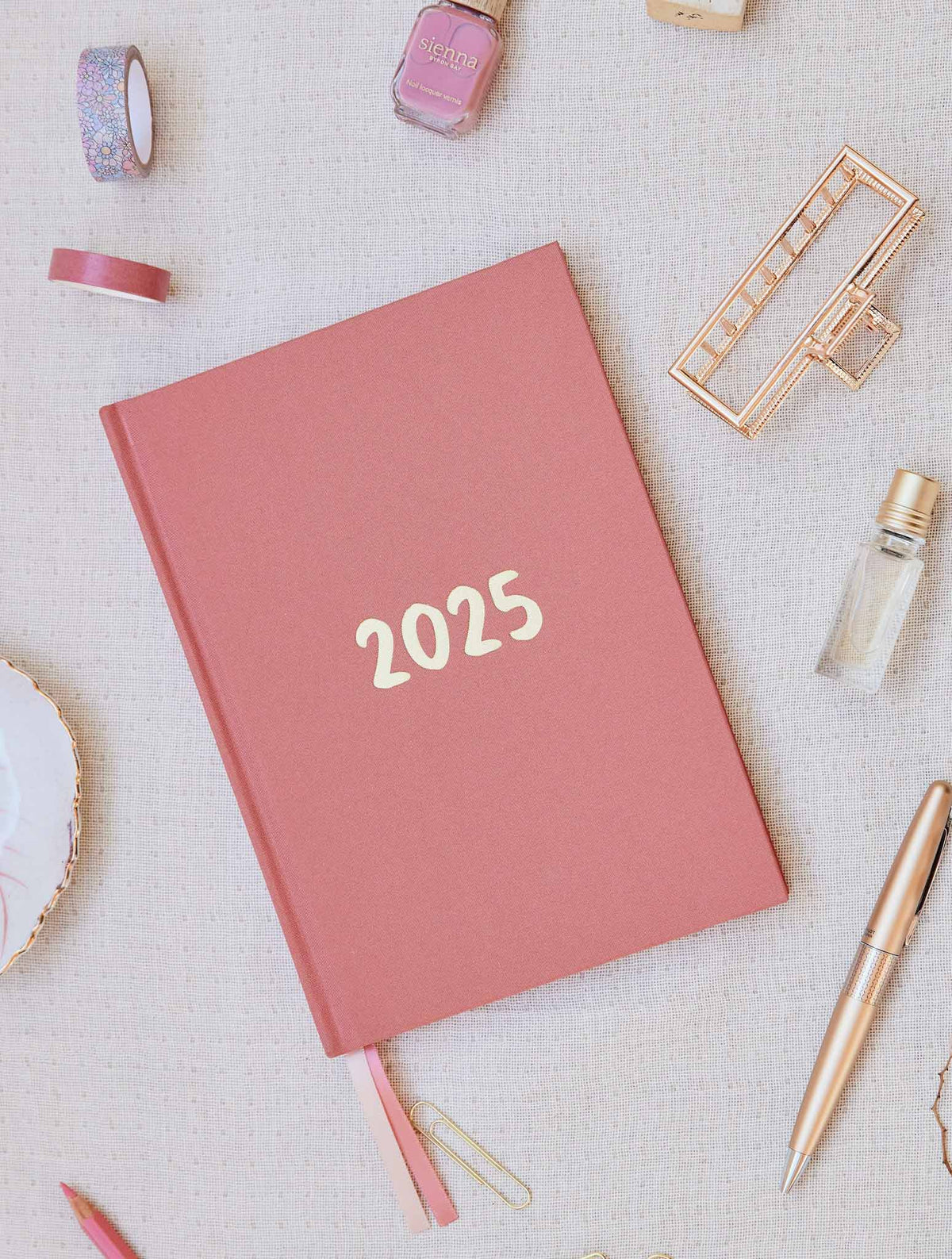 2025 Weekly Planner Blush + Open Book Grey Bundle + FREE PEN PACK!