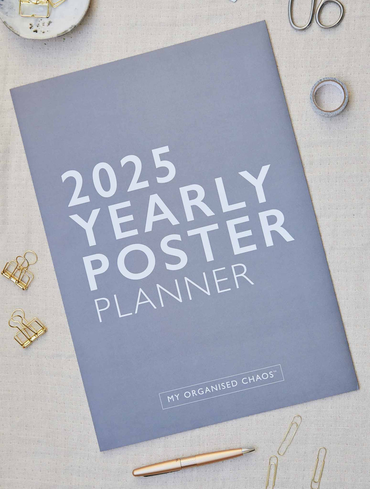 2025 Yearly Poster + Weekly Planner Blush Bundle + FREE GIFT!