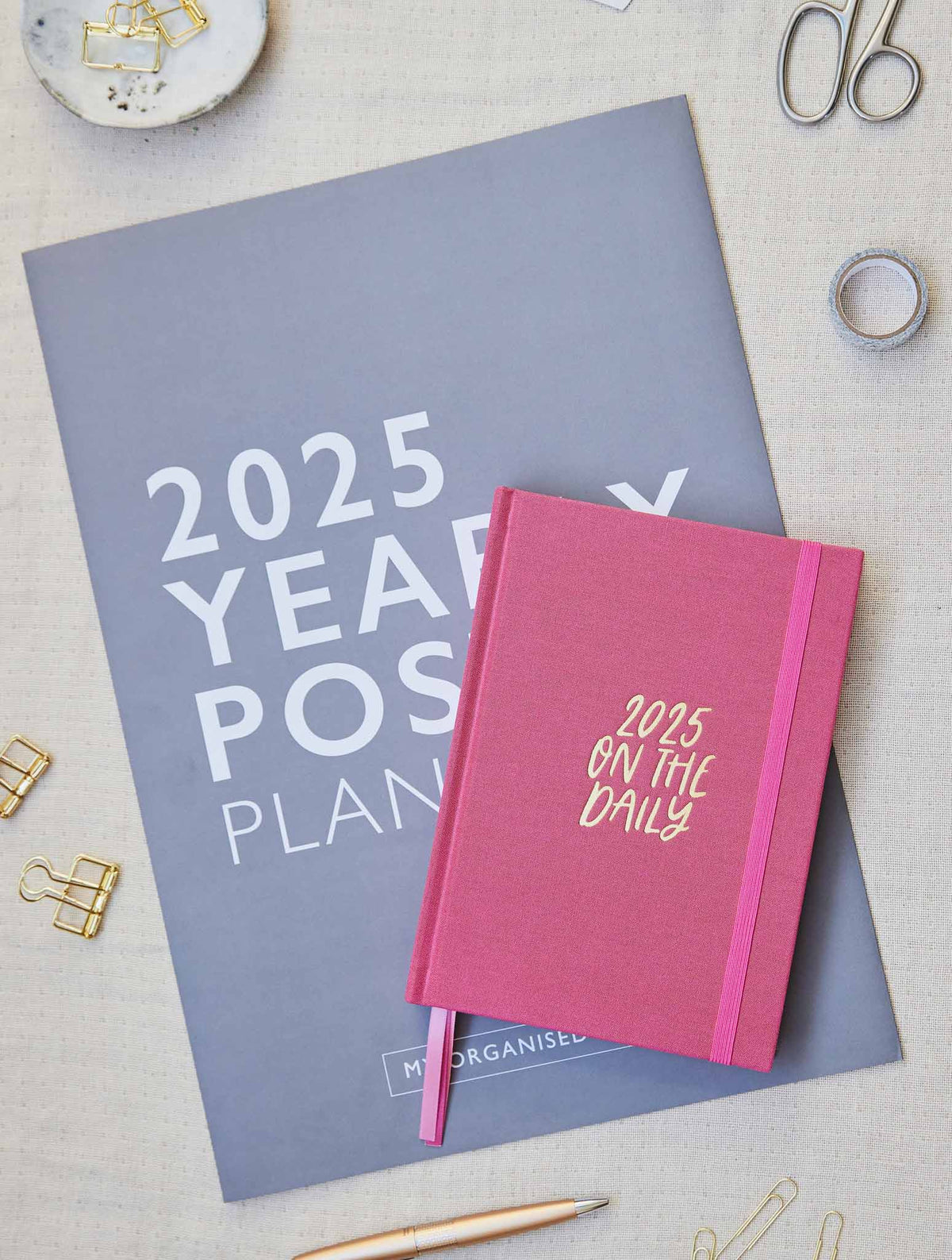 2025 Yearly Poster + On The Daily Planner Bundle + FREE GIFT!