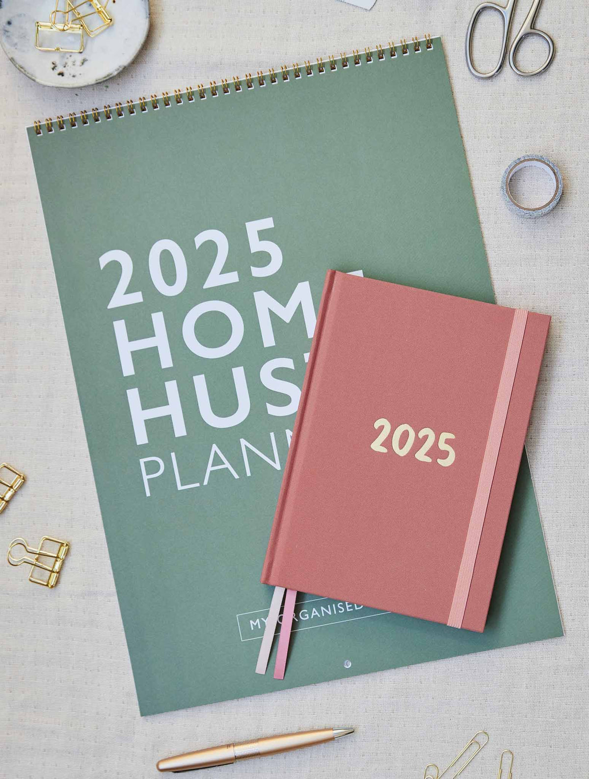 2025 Home Hustle + Weekly Planner Blush Bundle + FREE GIFT!