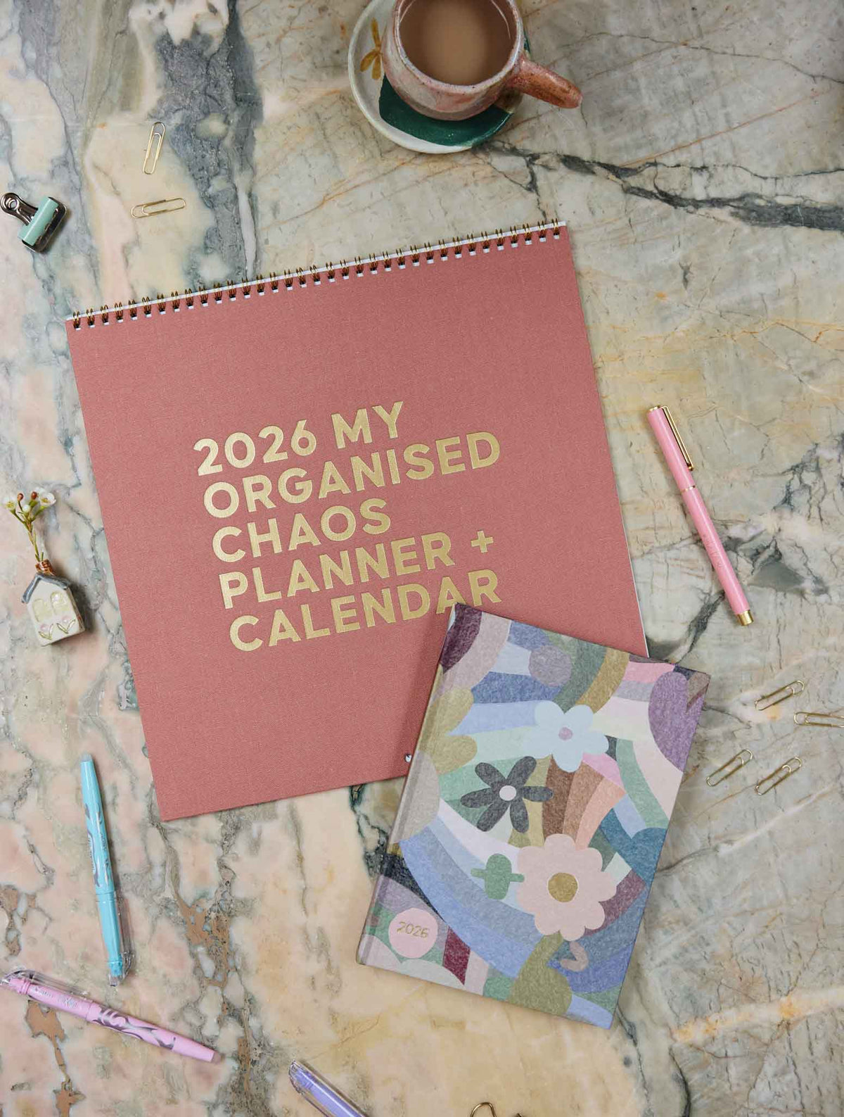 2026 Linen Planner Rose + Weekly Planner Flowers Bundle