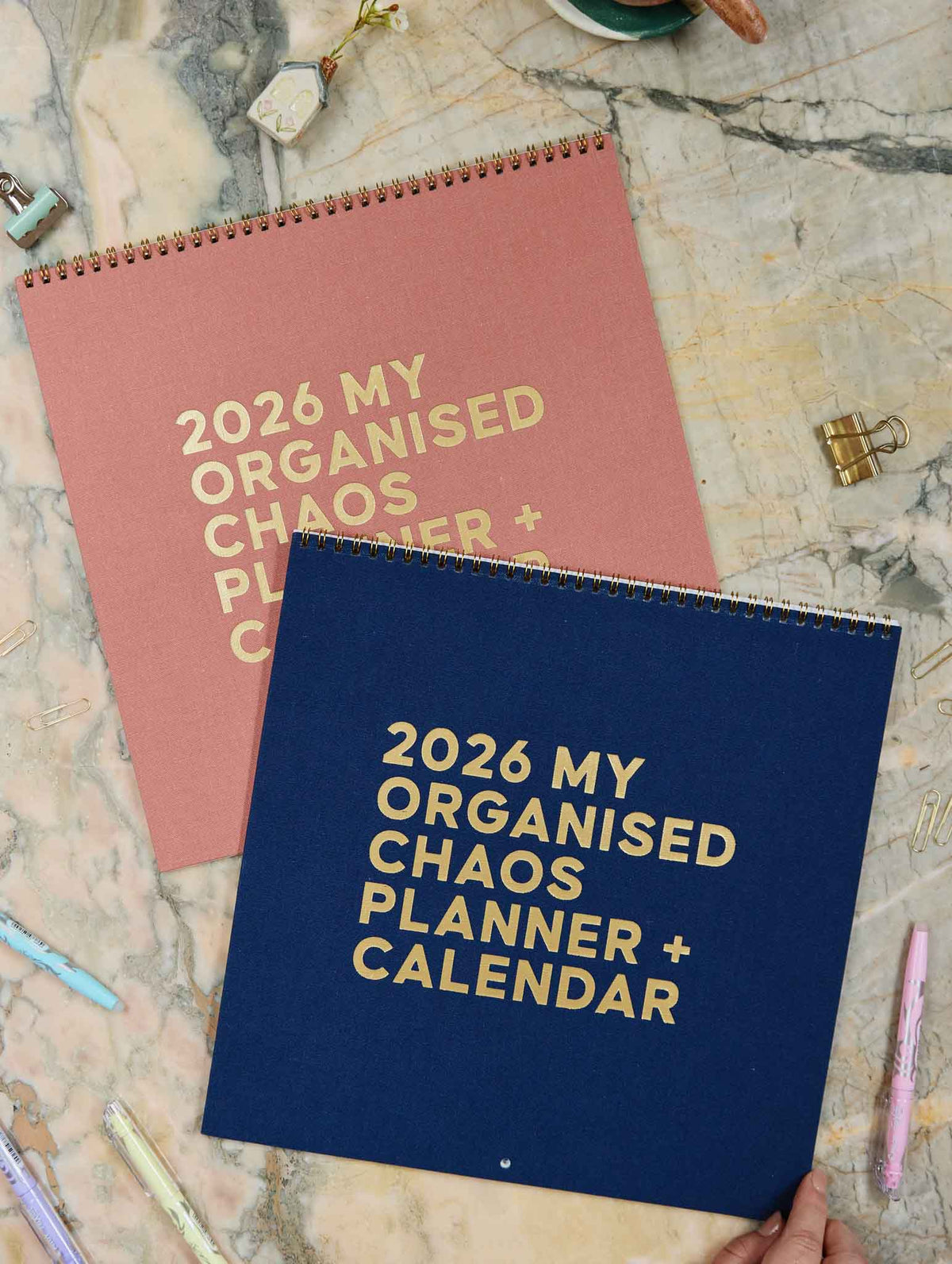 2026 Linen Planner &amp; Calendar. Navy. Preorder