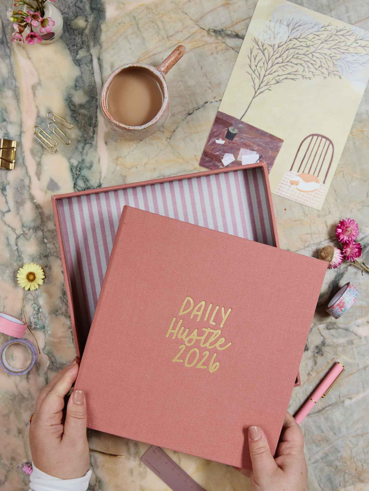 2026 Daily Hustle Planner. Rose. Preorder