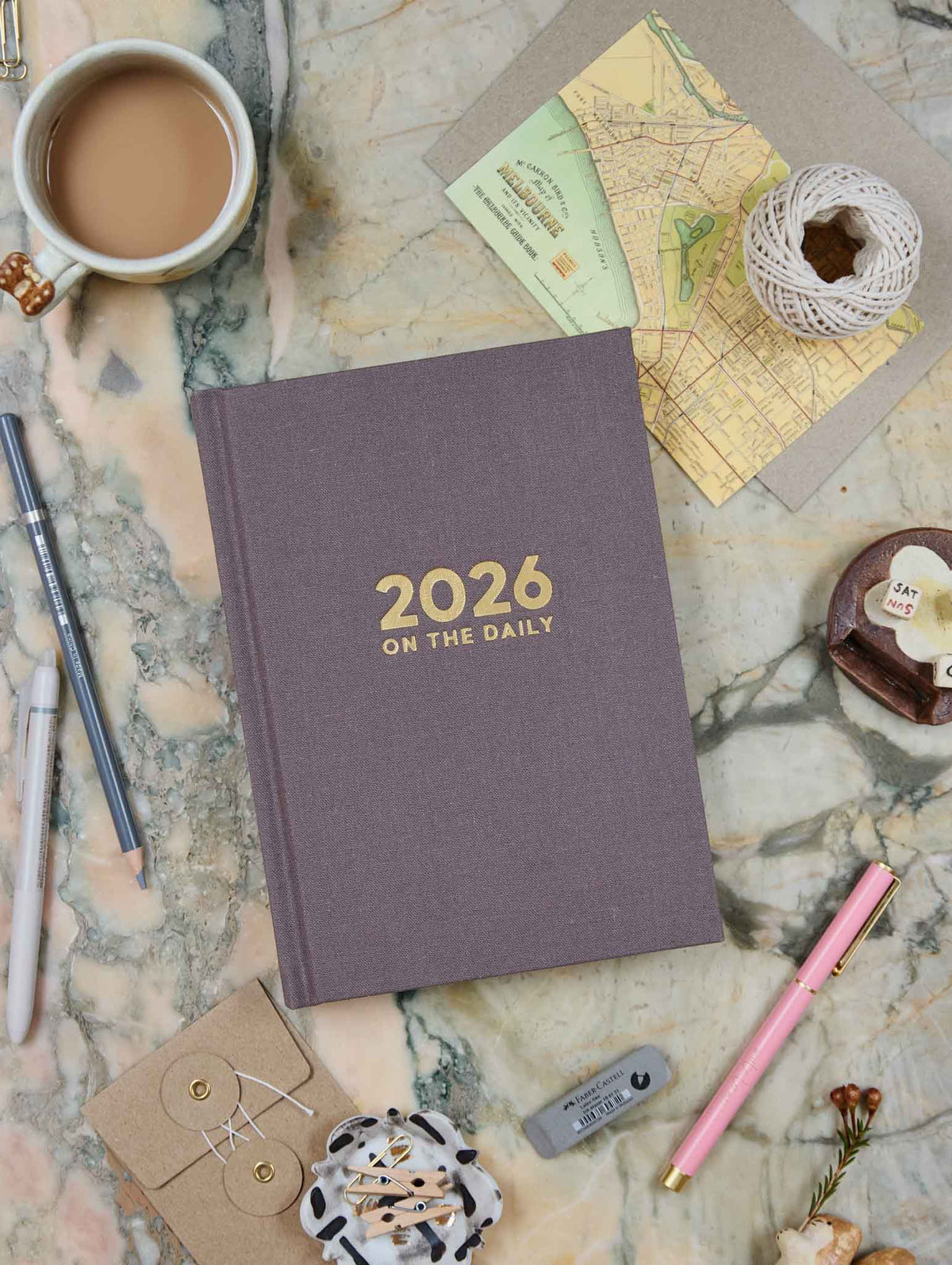 2026 On The Daily Planner. Stone. Preorder