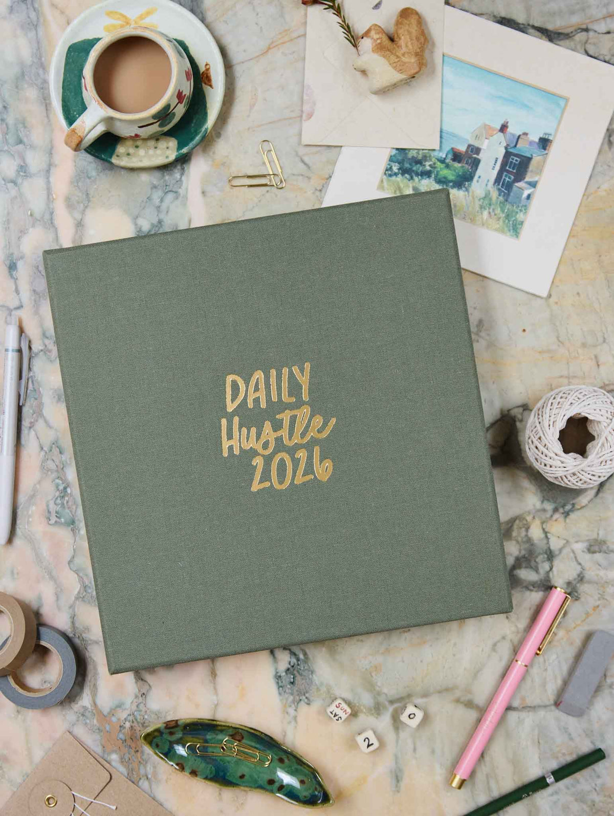 2026 Daily Hustle Planner. Pistachio. Preorder