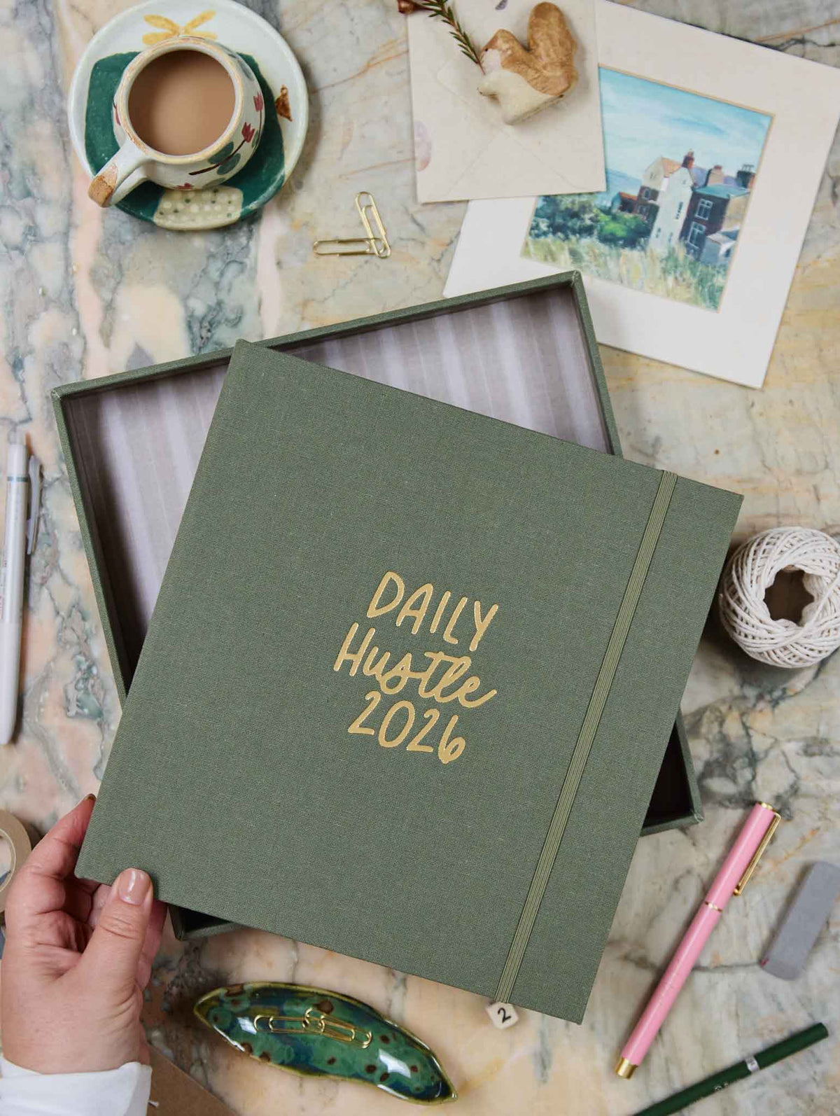2026 Daily Hustle Planner. Pistachio. Preorder
