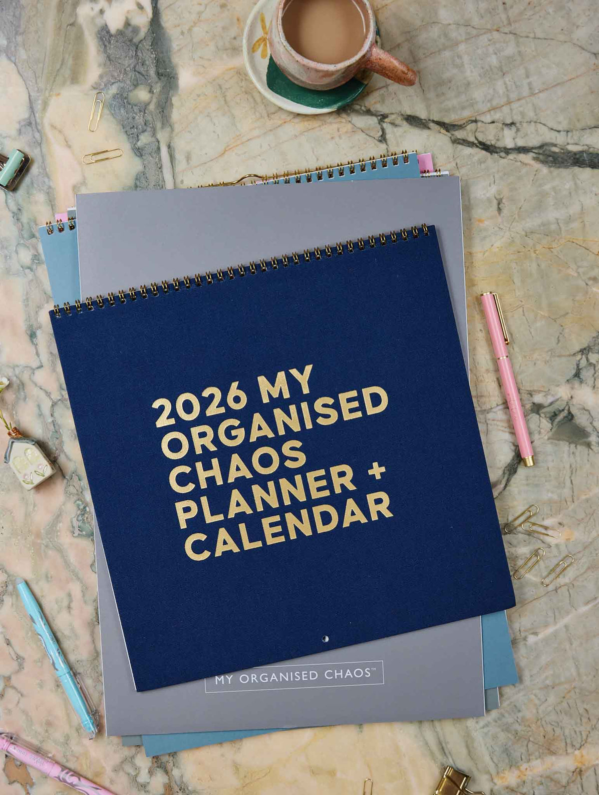 2026 Linen Planner &amp; Calendar. Navy. Preorder