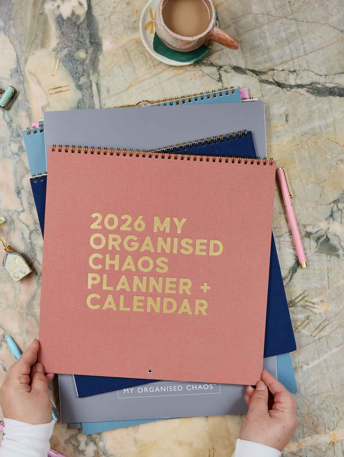 2026 Linen Planner &amp; Calendar. Rose. Preorder