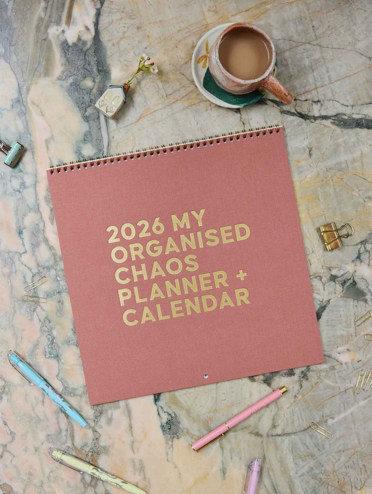 2026 Linen Planner &amp; Calendar. Rose. Preorder