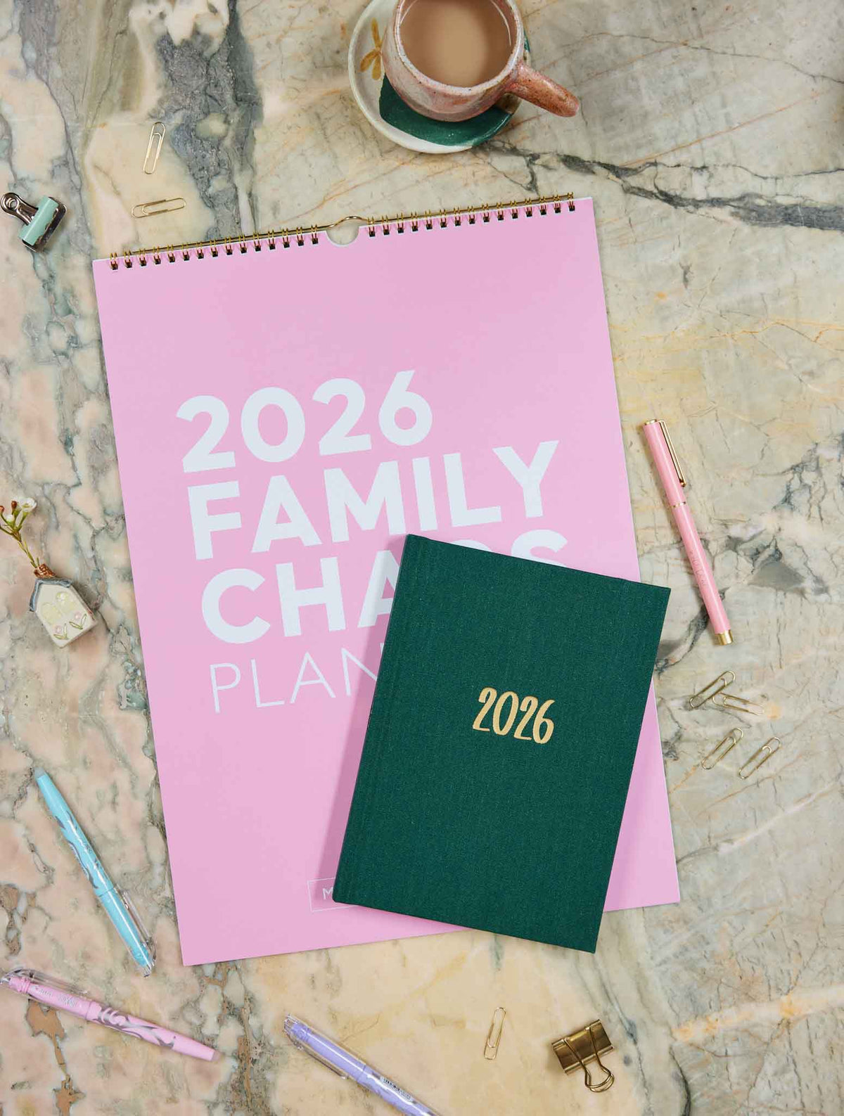 2026 Family Chaos Planner + Weekly Planner Fern Bundle