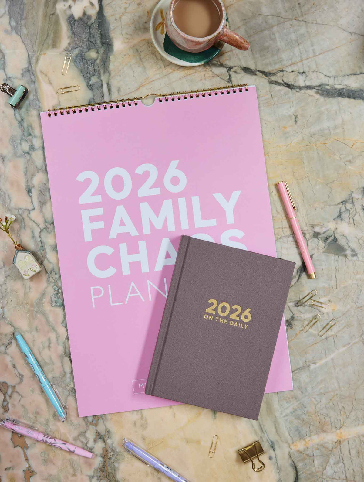 2026 Family Chaos Planner + On The Daily Planner Stone Bundle