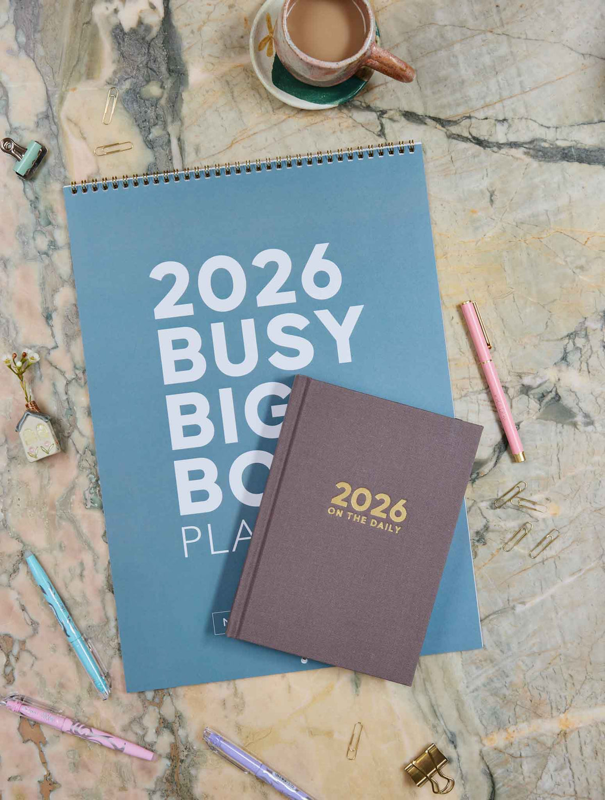 2026 Big Box Wall Planner + On The Daily Planner Stone Bundle