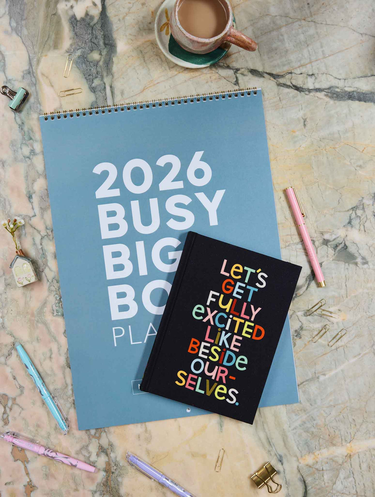 2026 Big Box Wall Planner + Weekly Planner. Let's Get Excited Bundle
