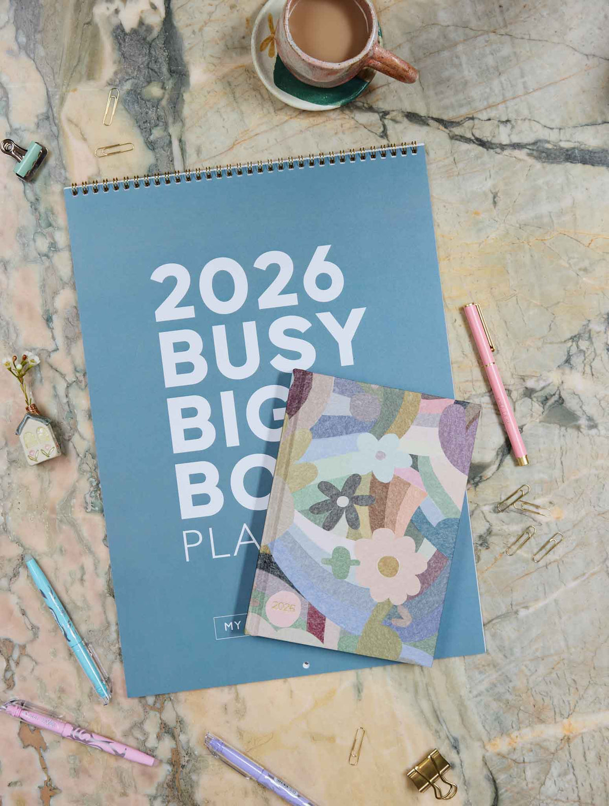 2026 Big Box Wall Planner + Weekly Planner Flowers Bundle