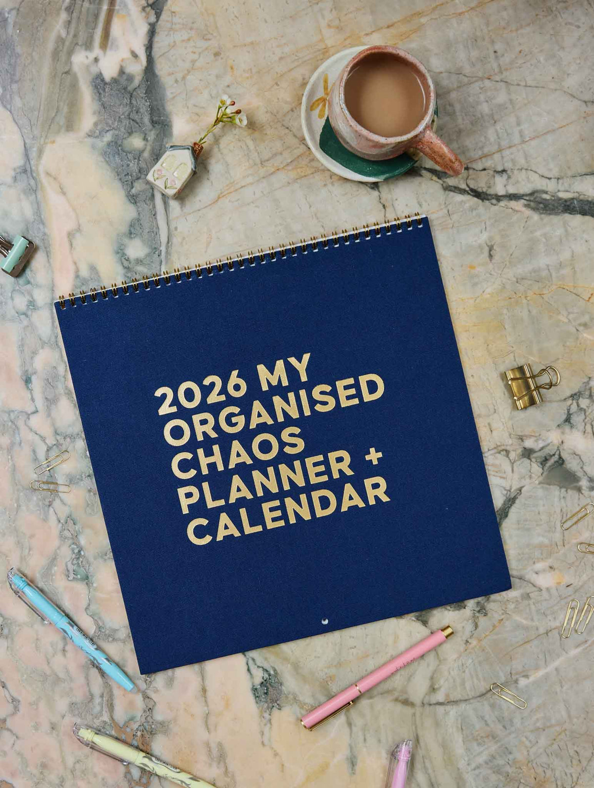 2026 Linen Planner &amp; Calendar. Navy. Preorder