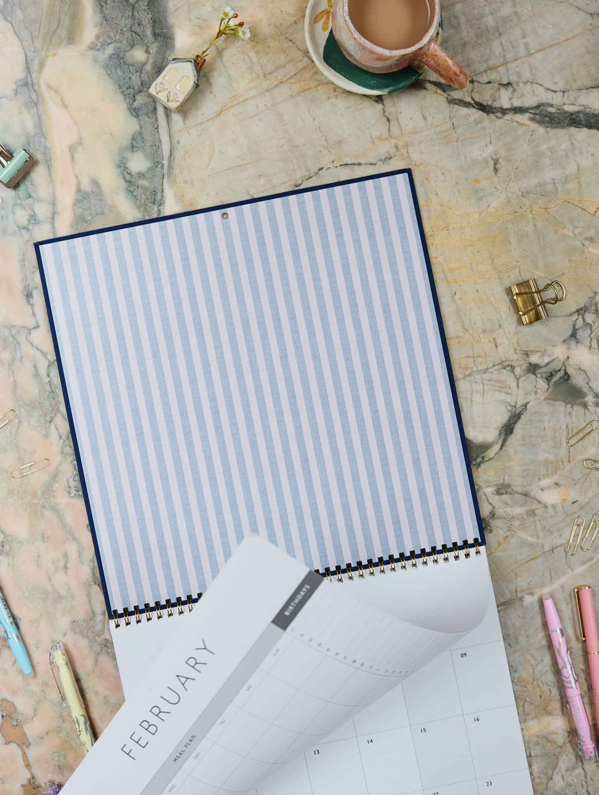 2026 Linen Planner &amp; Calendar. Navy. Preorder