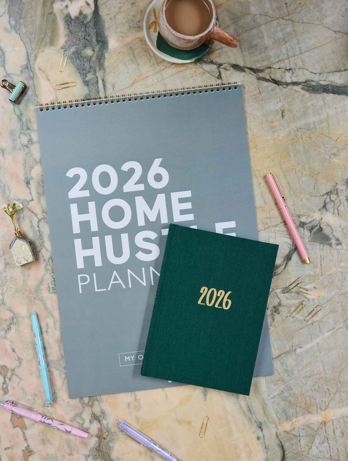 2026 Home Hustle Planner + Weekly Planner Fern Bundle