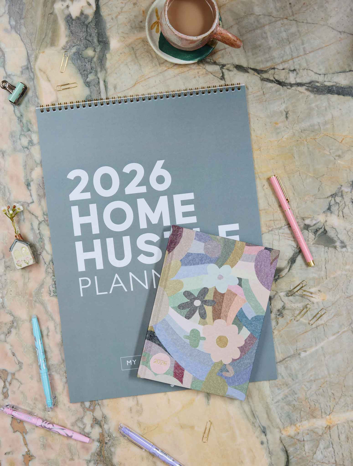 2026 Home Hustle Planner + Weekly Planner Flowers Bundle