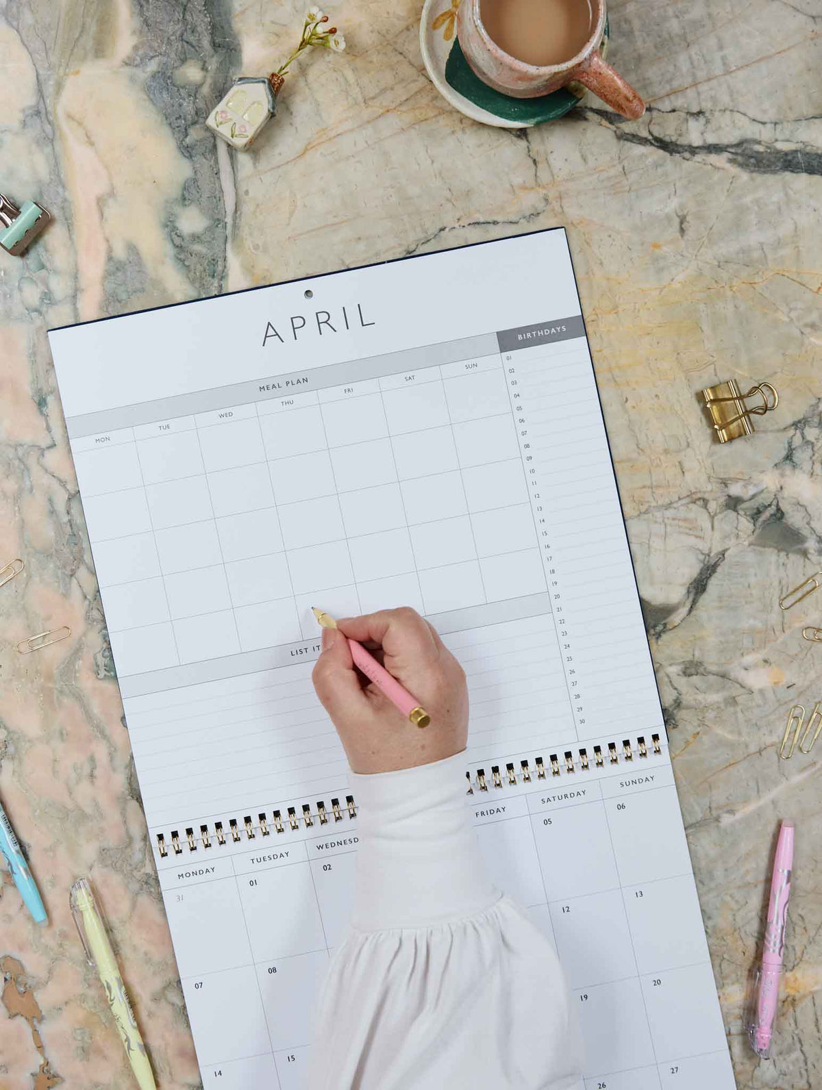 2026 Linen Planner &amp; Calendar. Navy. Preorder