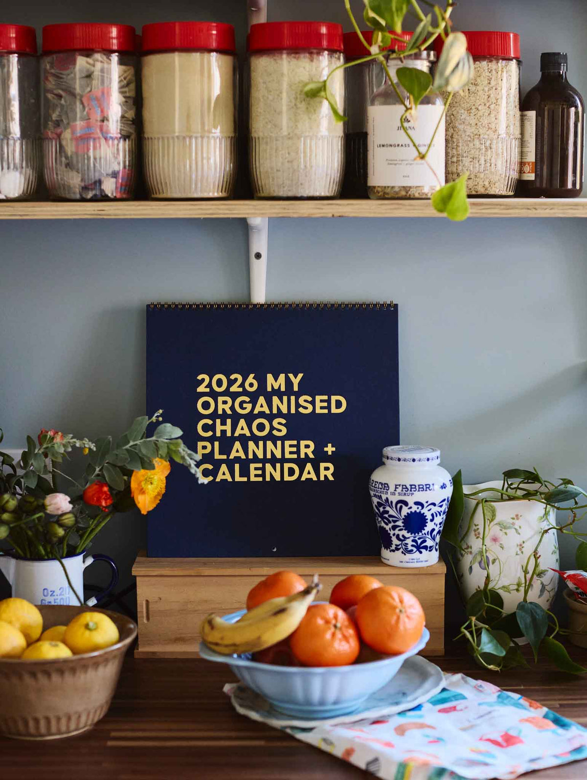 2026 Linen Planner &amp; Calendar. Navy. Preorder