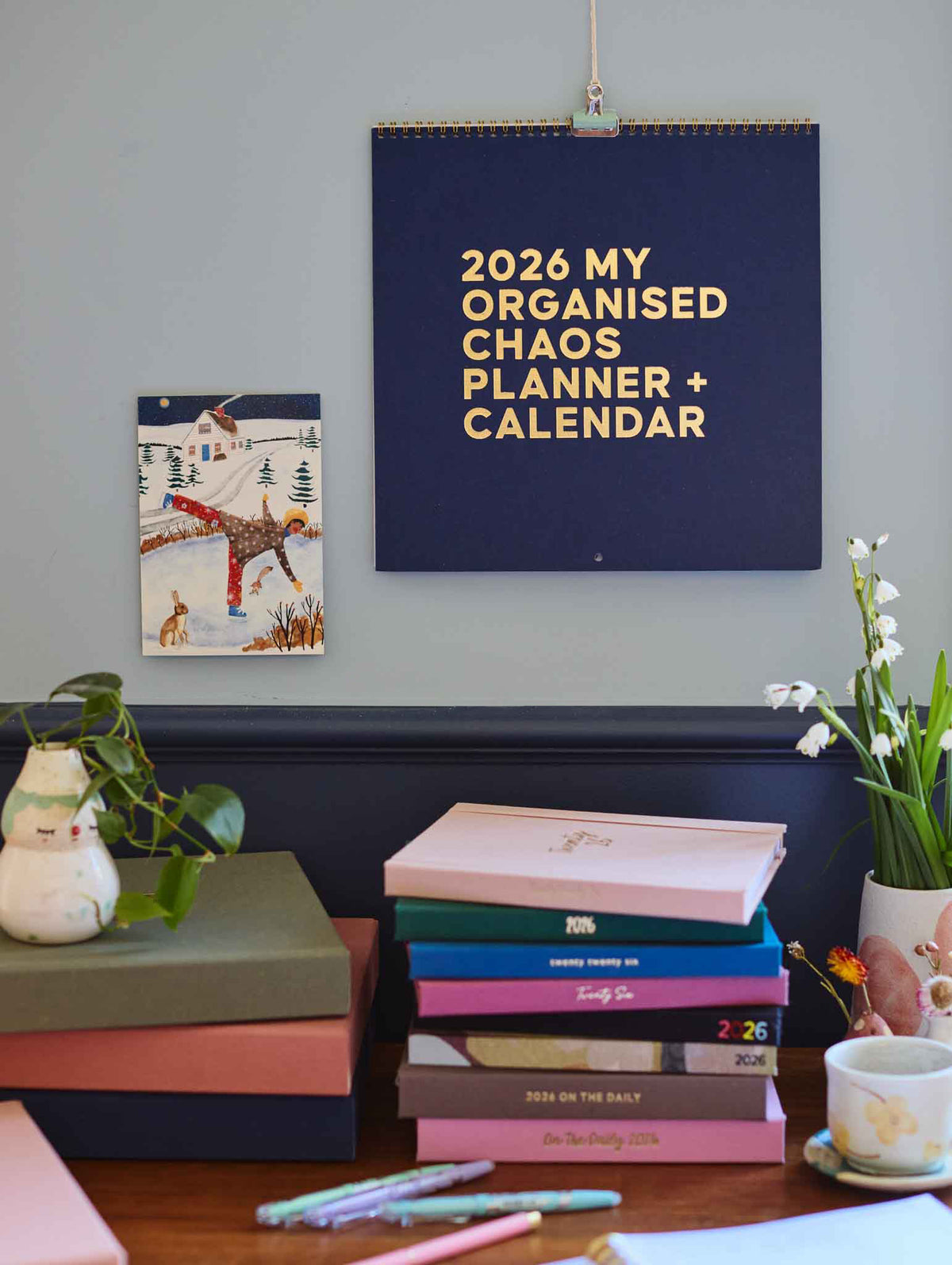 2026 Linen Planner &amp; Calendar. Navy. Preorder
